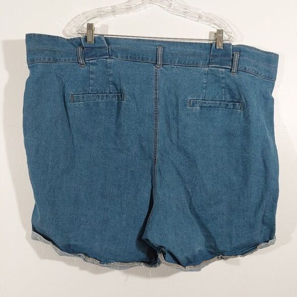 Eloquii Blue Denim Jean Shorts Plus Size 26 - Picture 8 of 10